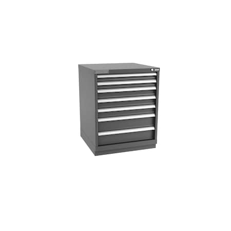Champion Tool Storage Modular Tool Cabinet, 7 Drawer, Dark Gray, Steel, 28 in W x 28-1/2 in D x 36 in H S15000702ILCFTB-DG